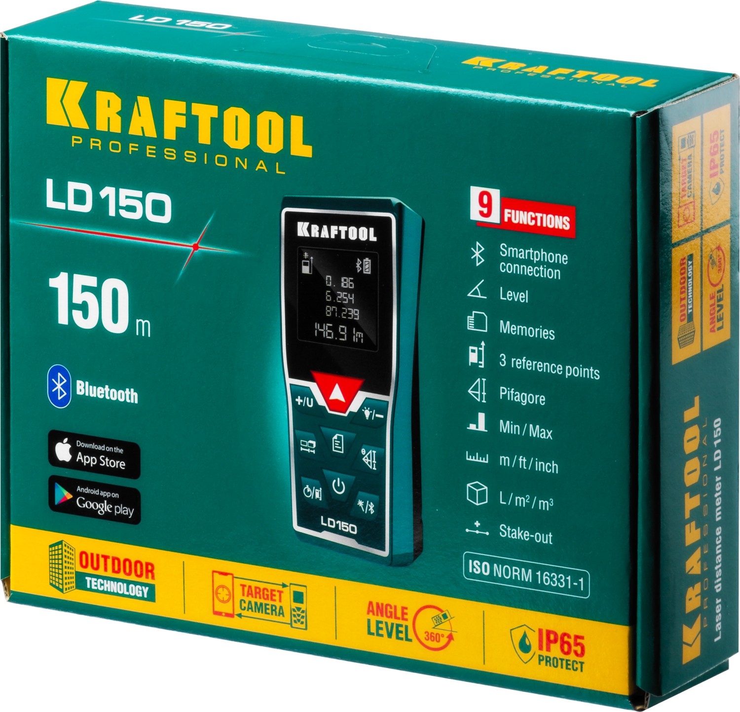 KRAFTOOL LD-150, 5 см — 150 м, лазерный дальномер (34767)