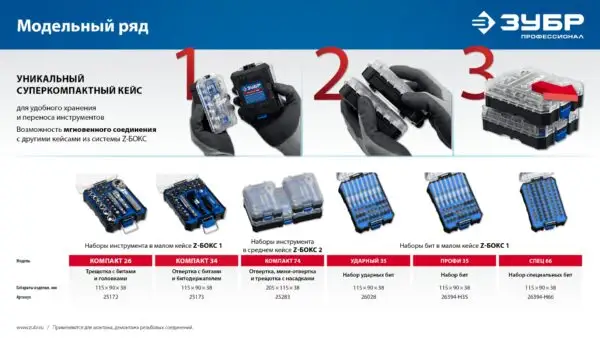 ЗУБР Компакт 26 шт, Набор: трещотка с насадками (25172) — изображение 8