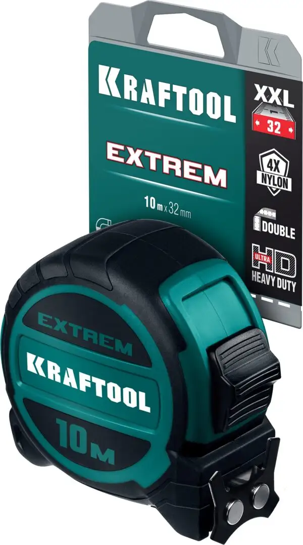 KRAFTOOL Extrem, 10 м х 32 мм, рулетка со сверх широким полотном (34127-10) — изображение 2