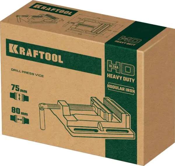 KRAFTOOL 75 мм, станочные сверлильные тиски (32715-75) — изображение 2