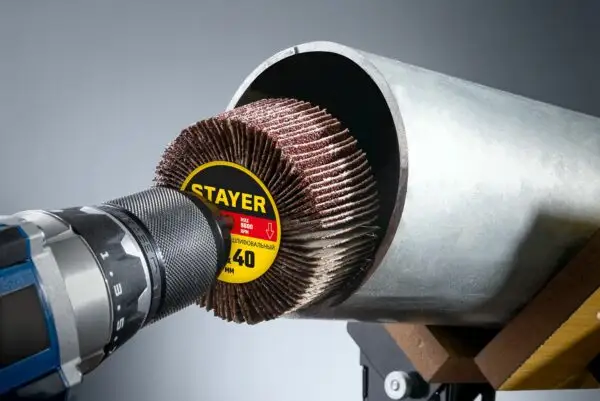 STAYER d 50 x 20 мм, P320, на шпильке d 6 мм, круг шлифовальный лепестковый (36607-320) — изображение 3