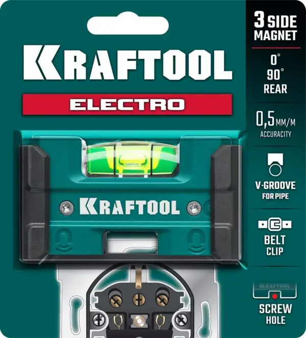 KRAFTOOL Electrо 76 мм, магнитный уровень (34786) — изображение 2