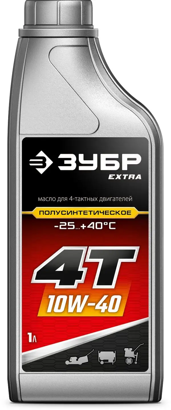 ЗУБР 4Т-10W40, 1 л, полусинтетическое масло для 4-тактных двигателей, EXTRA (70611-1) — изображение 2