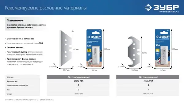 ЗУБР А24, универсальный складной нож (09222) — изображение 10