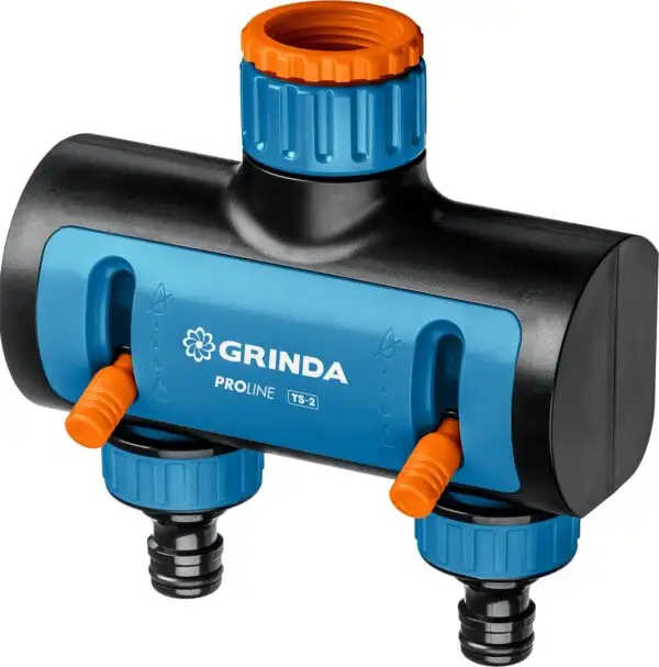 GRINDA TS-2, двухканальный 3/4″ - 1″ с внутренней резьбой, соединитель с внешней резьбой 3/4″ - 1, поливочный распределитель, PROLine (8-426312) — изображение 3