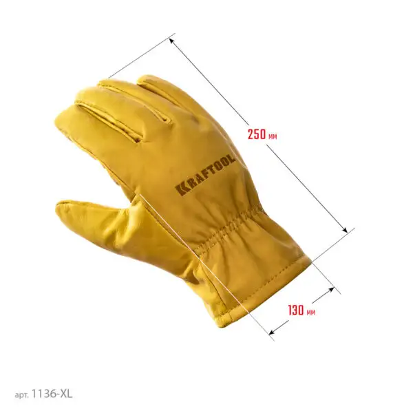 KRAFTOOL EXTREM, XL (10) кожаные рабочие перчатки (1136-XL) — изображение 7