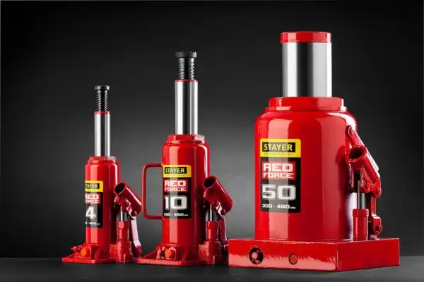 STAYER RED FORCE, 12 т, 230 - 465 мм, бутылочный гидравлический домкрат, Professional (43160-12) — изображение 9