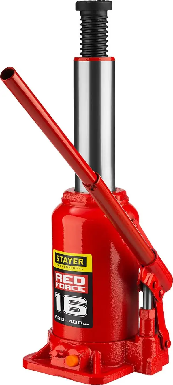 STAYER RED FORCE, 16 т, 230 - 460 мм, бутылочный гидравлический домкрат, Professional (43160-16) — изображение 12