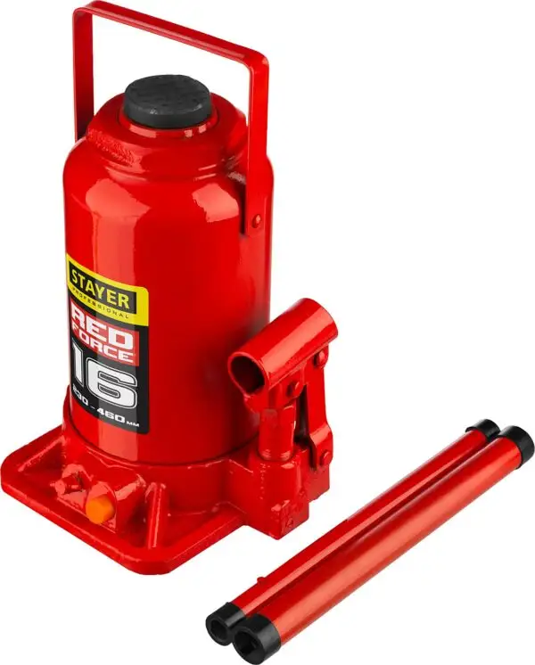 STAYER RED FORCE, 16 т, 230 - 460 мм, бутылочный гидравлический домкрат, Professional (43160-16) — изображение 14
