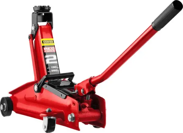 STAYER R-28 RED FORCE, 2 т, 130 - 350 мм, подкатной домкрат для легковых а/м, Professional (43153-2) — изображение 12