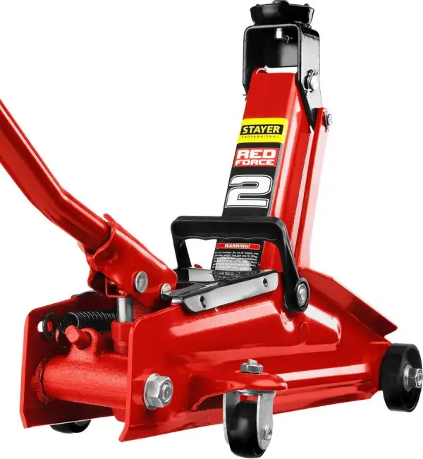STAYER R-28 RED FORCE, 2 т, 130 - 350 мм, подкатной домкрат для легковых а/м, Professional (43153-2) — изображение 13