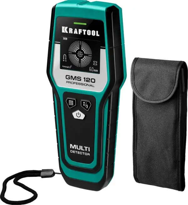 KRAFTOOL GMS 120, ЖК дисплей, универсальный детектор проводки (45298)