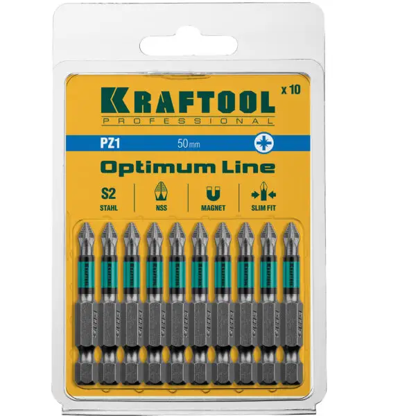 KRAFTOOL Optimum PZ1, 50 мм, 10 шт, биты (26124-1-50-10) — изображение 6