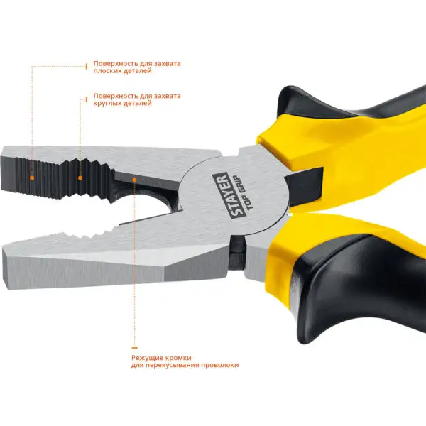 STAYER TOPGrip, 200 мм, комбинированные плоскогубцы (2205-1-20) — изображение 7