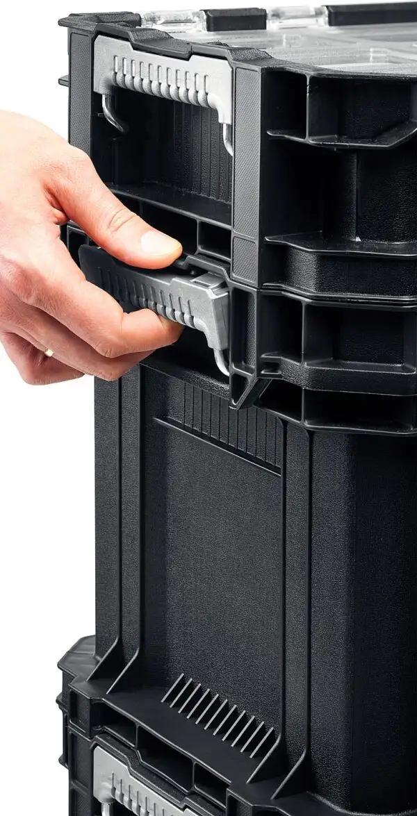 KETER SMART ROLLING, 564 х 373 х 700 мм, (22″), набор пластиковый ящик-тележка + ящик для инструментов + ящик органайзер (38390-22) — изображение 12