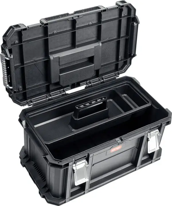 KETER SMART ROLLING, 564 х 373 х 700 мм, (22″), набор пластиковый ящик-тележка + ящик для инструментов + ящик органайзер (38390-22) — изображение 14