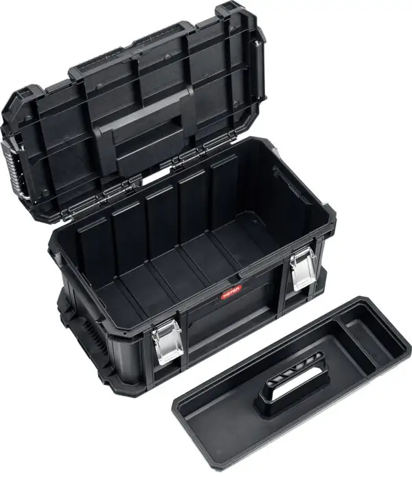 KETER SMART ROLLING, 564 х 373 х 700 мм, (22″), набор пластиковый ящик-тележка + ящик для инструментов + ящик органайзер (38390-22) — изображение 15