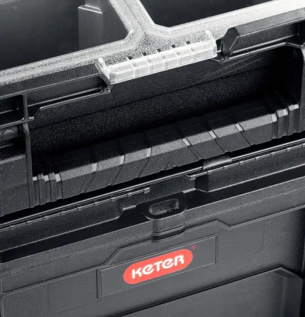 KETER SMART ROLLING, 564 х 373 х 700 мм, (22″), набор пластиковый ящик-тележка + ящик для инструментов + ящик органайзер (38390-22) — изображение 17