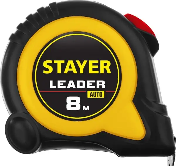 STAYER Leader, 8 м х 25 мм, рулетка с автостопом, Professional (3402-08-25) — изображение 5