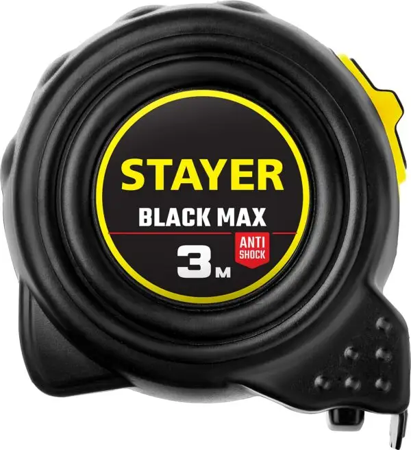 STAYER BlackMax, 3 м х 16 мм, рулетка с двумя фиксаторами, Professional (3410-03) — изображение 5