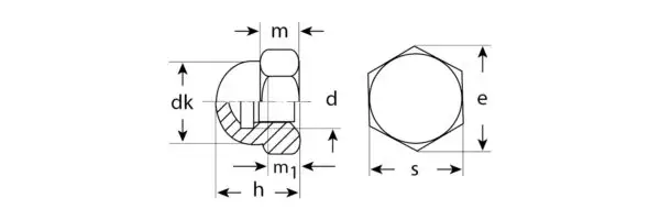 ЗУБР DIN 1587, M12, цинк, 5 кг, колпачковая гайка (303680-12) — изображение 7