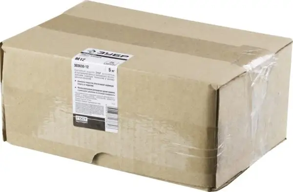 ЗУБР DIN 6923, кл. пр. 6, M12, цинк, 5 кг, гайка с фланцем (303630-12) — изображение 6