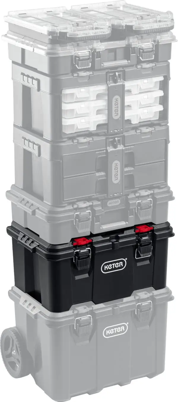 KETER STACKNROLL, 525 х 345 х 260 мм, (21″), пластиковый ящик с крышкой (38398) — изображение 16