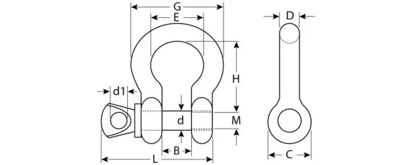 ЗУБР 1 1/4″ (31.2 мм), 1 шт, палец 36 мм, г/п 12 тн, цинк, омегообразная скоба, Профессионал (304525-31) — изображение 7